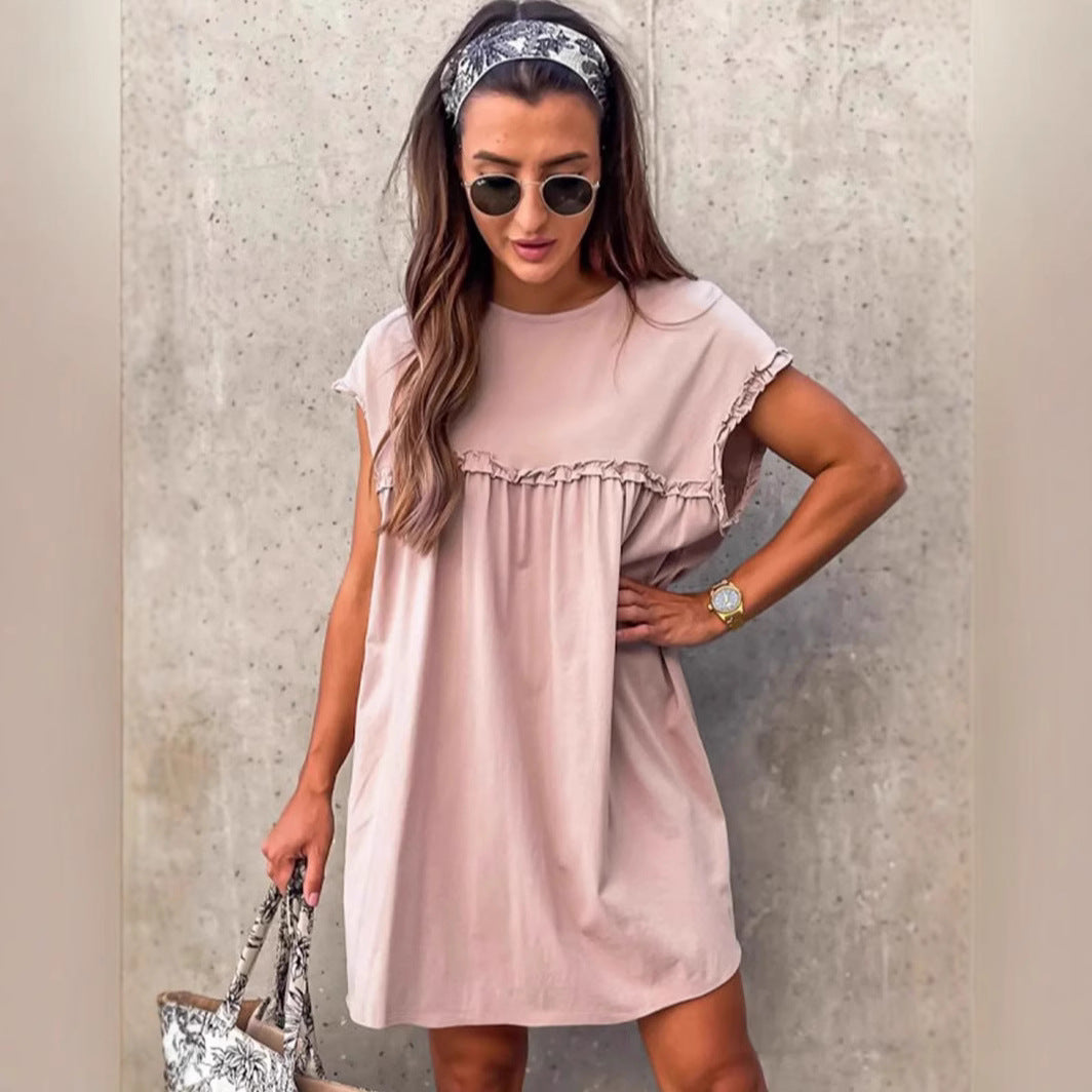 Robe d'été décontractée pour femmes avec des détails volantés et une coupe ample Chic und Stil