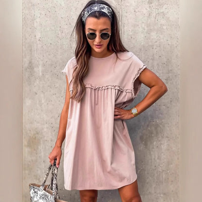 Robe d'été décontractée pour femmes avec des détails volantés et une coupe ample Chic und Stil