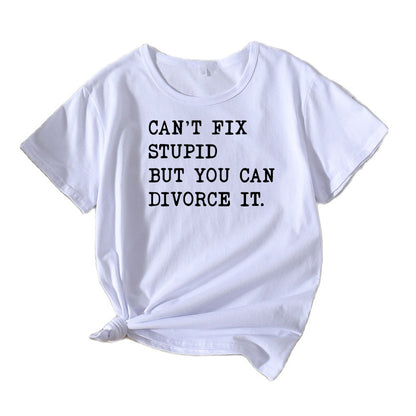 Dames Casual Citables T-shirt Graphique Chic und Stil