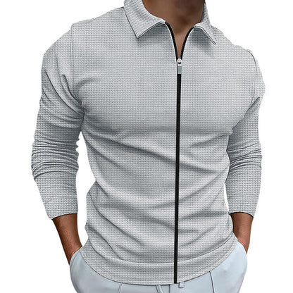 Functional pullover for men with zip and structured design Chic and Style