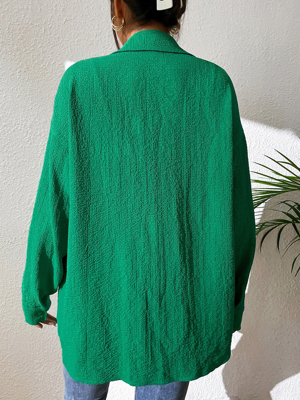 Chemise de loisirs légère pour femmes en tissu texturé Chic und Stil