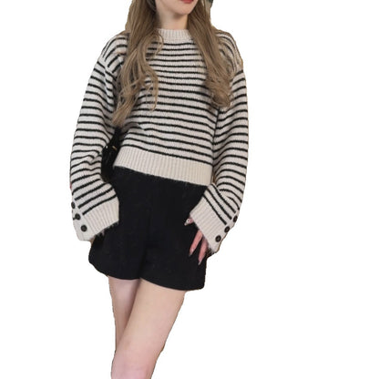 Pull en tricot pour femmes avec poche kangourou et coupe généreuse Chic und Stil