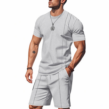 Ensemble pour hommes à manches courtes et shorts en matériau respirant Chic und Stil