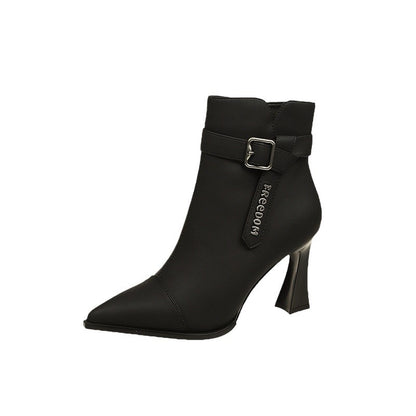 Dames bottines élégantes à talons hauts et sangle à la mode Chic und Stil