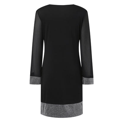 Robe mini à manches scintillantes Chic und Stil
