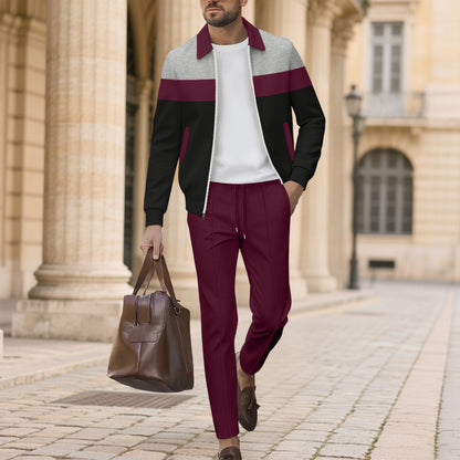 Sport leisure suit for men with a stylish zip-up jacket and comfortable pants Chic und Stil