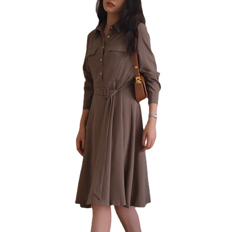 Robe chemise midi femme avec ceinture Chic und Stil