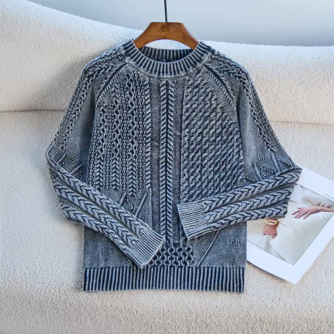 Pull en tricot confortable pour femmes avec un motif torsadé structuré Chic und Stil