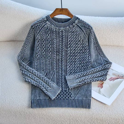 Pull en tricot confortable pour femmes avec un motif torsadé structuré Chic und Stil