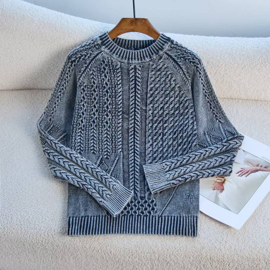 Pull en tricot confortable pour femmes avec un motif torsadé structuré Chic und Stil