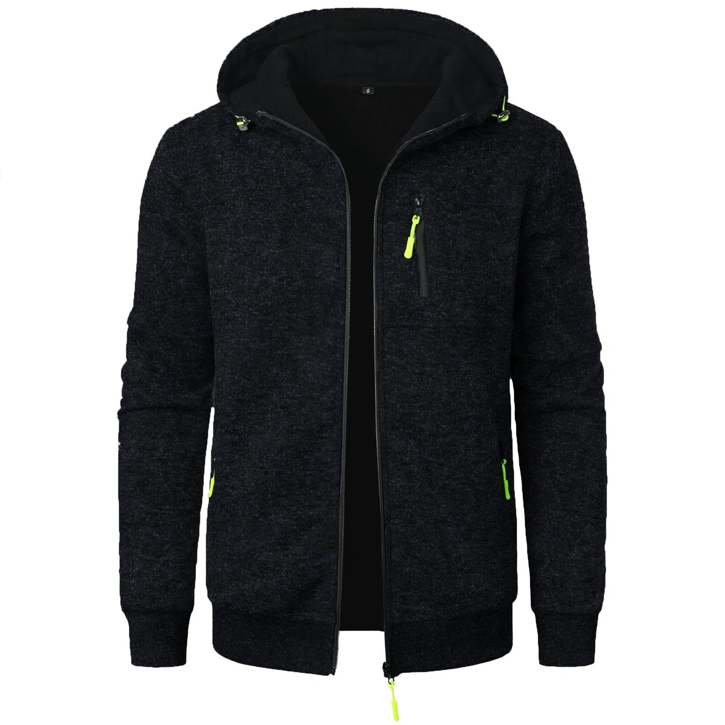 Veste à capuche sportive pour hommes avec un design structurel innovant et des poches pratiques Chic und Stil