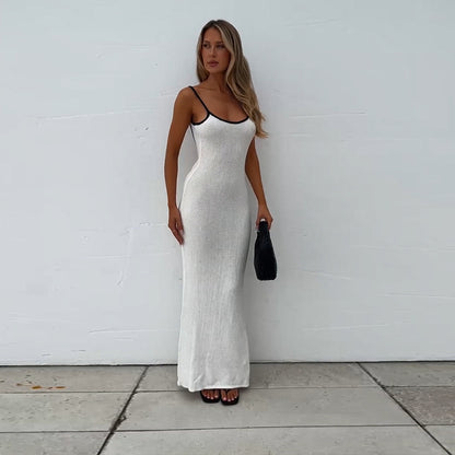 Robe maxi côtelée élégante pour femmes Chic und Stil