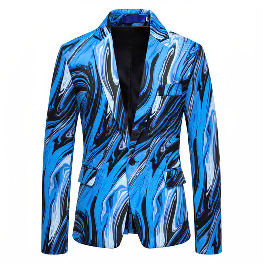 Blazer Designer pour hommes avec motif marbré saisissant Chic und Stil