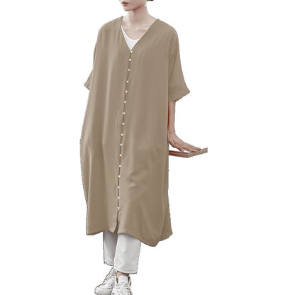 Femmes Robe maxi à boutons longues Chic und Stil