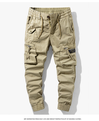 Men's cargo pants with practical side pockets and elastic waistband Chic and Style