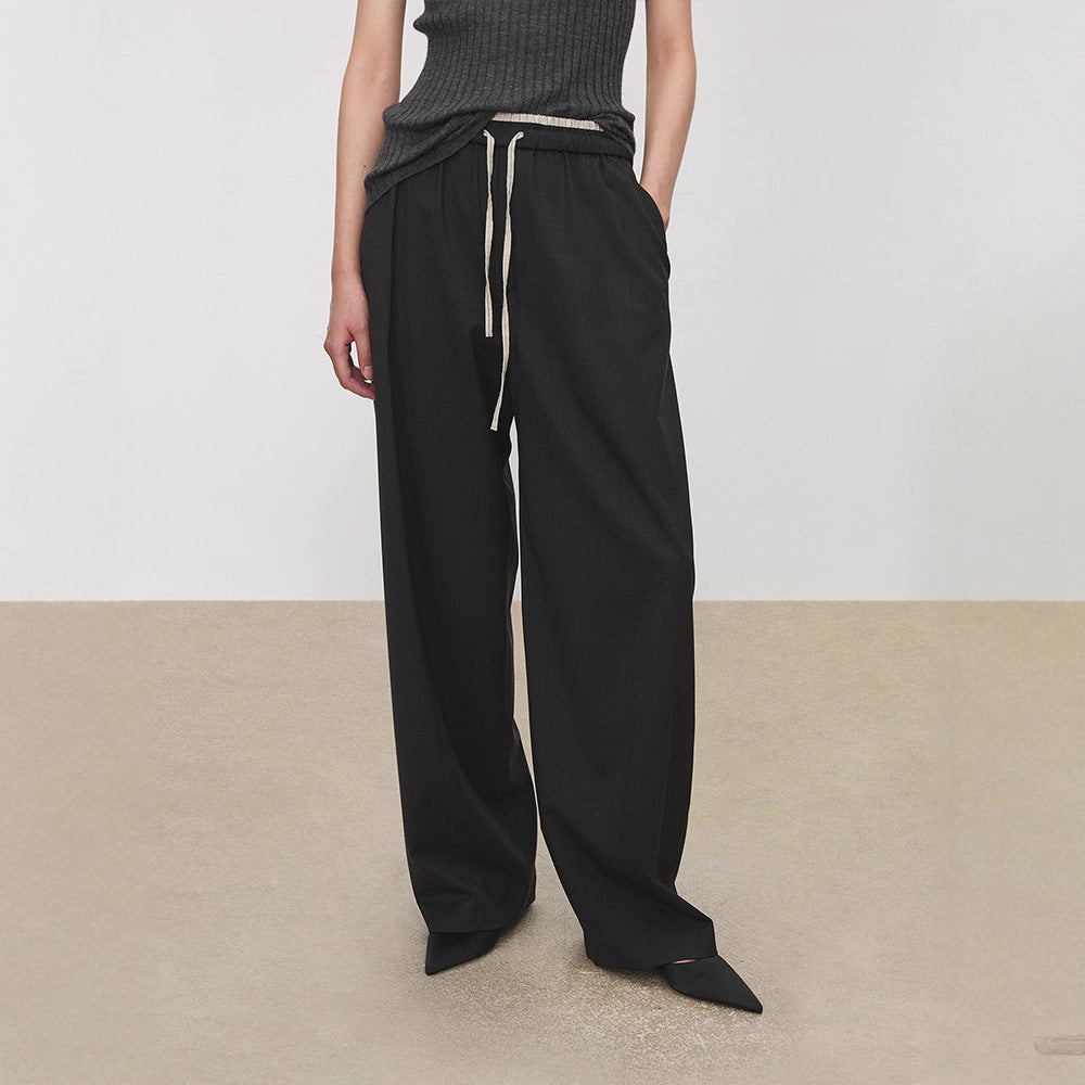 Casual Palazzo pants for women with elastic waistband and side pockets