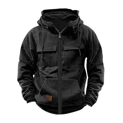 Functional hooded jacket for men with practical pockets Chic and Style