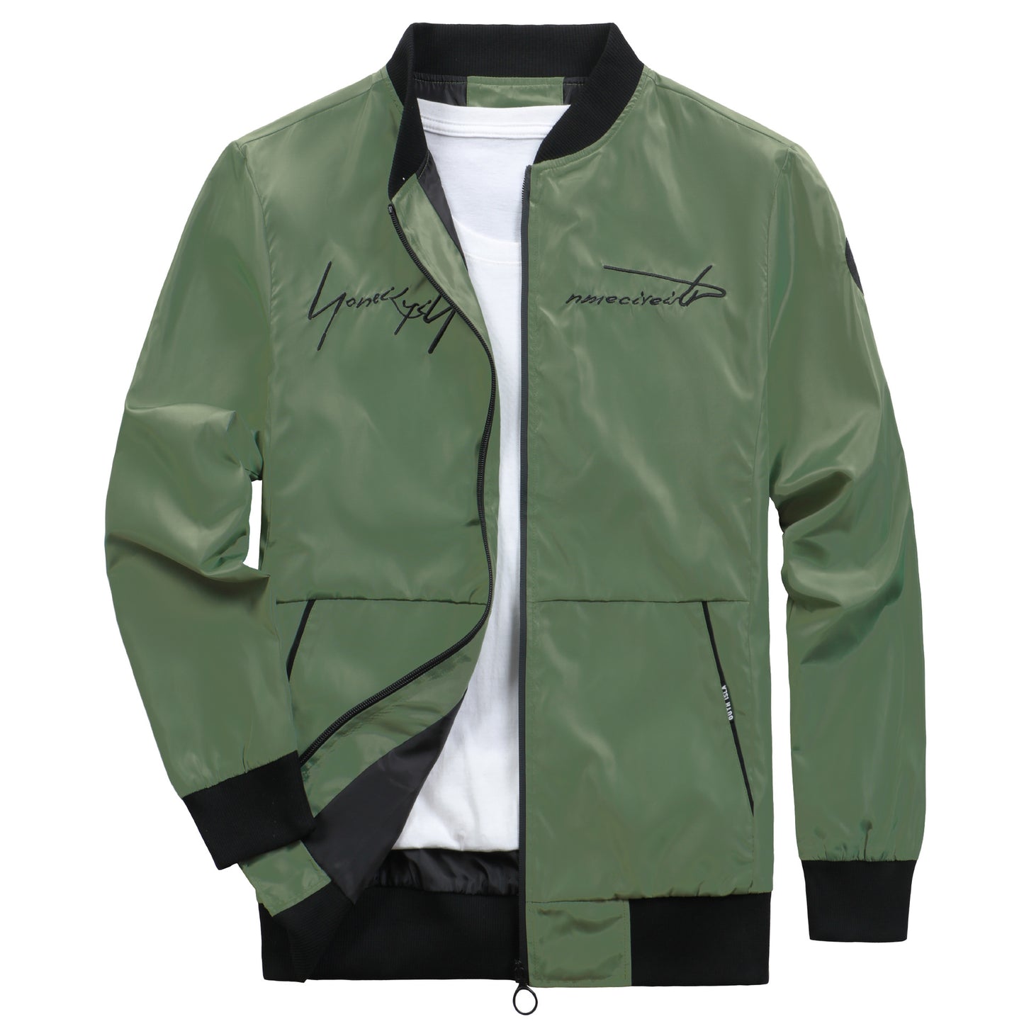 Veste bomber tendance pour hommes avec des poignets élastiques et des poches zippées pratiques Chic und Stil