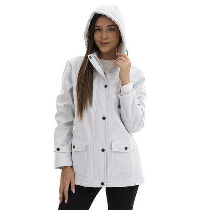 Women outdoor water-repellent jacket with adjustable hood Chic and Style