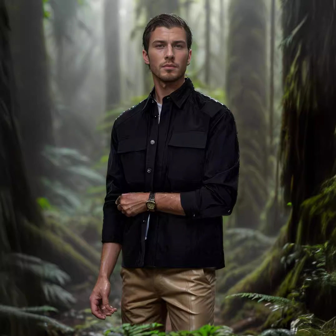 Casual summer jacket for men with wind protection Chic and Style