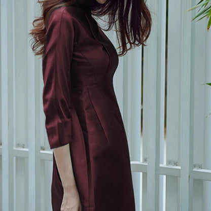 Robe A-Line à col montant sophistiqué pour femmes Chic und Stil