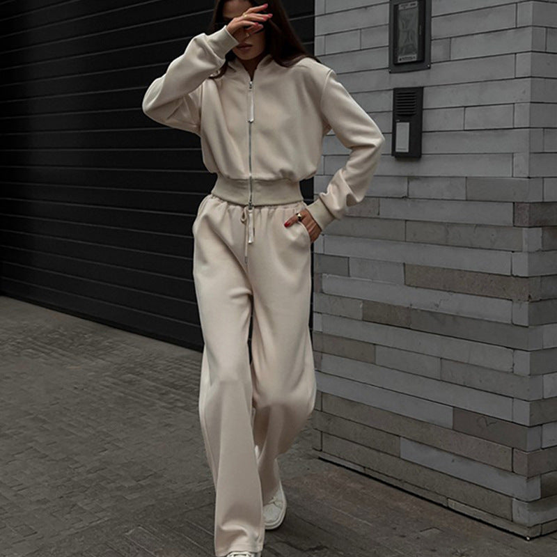 Dames élégant ensemble de loisirs avec col haut et coupe ample Chic und Stil