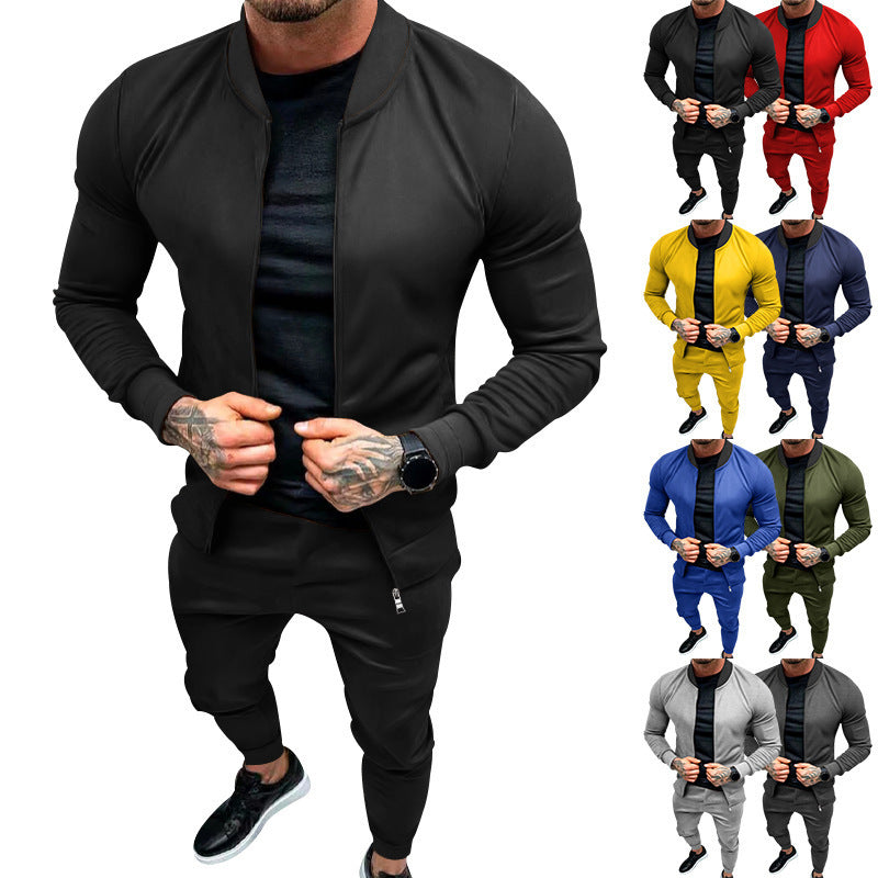 Costume de jogging pour hommes 2 pièces avec fermeture éclair moderne Chic und Stil