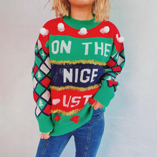 Pull Noël pour femmes avec motifs tridimensionnels et accents scintillants Chic und Stil
