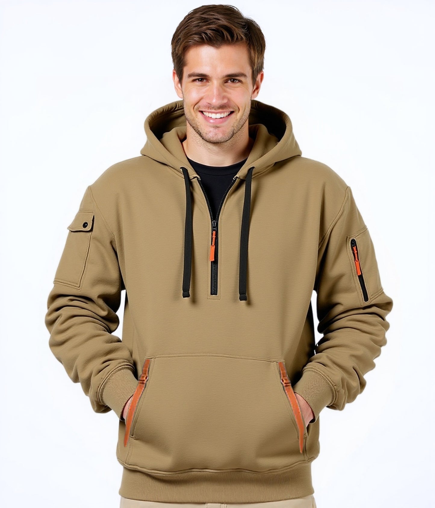 Pull à capuche pour hommes à la mode avec une solution de poche innovante Chic und Stil