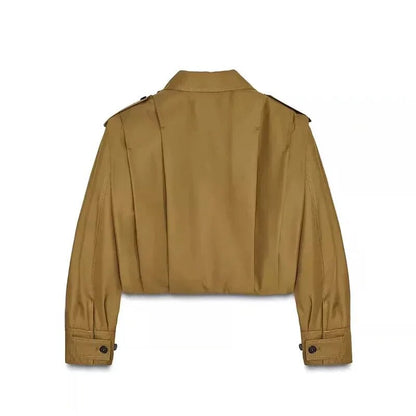 Blouse cintrée féminine à détails de boutons continus Chic und Stil