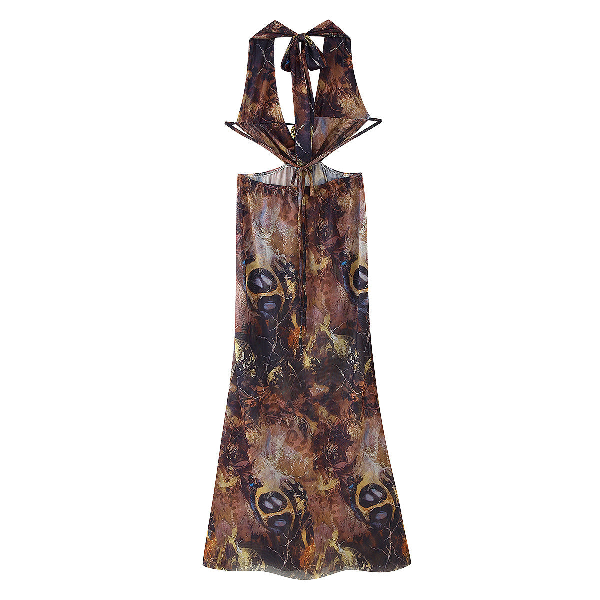 Robe maxi pour femmes avec une élégante découpe dans le dos et un motif excitant Chic und Stil