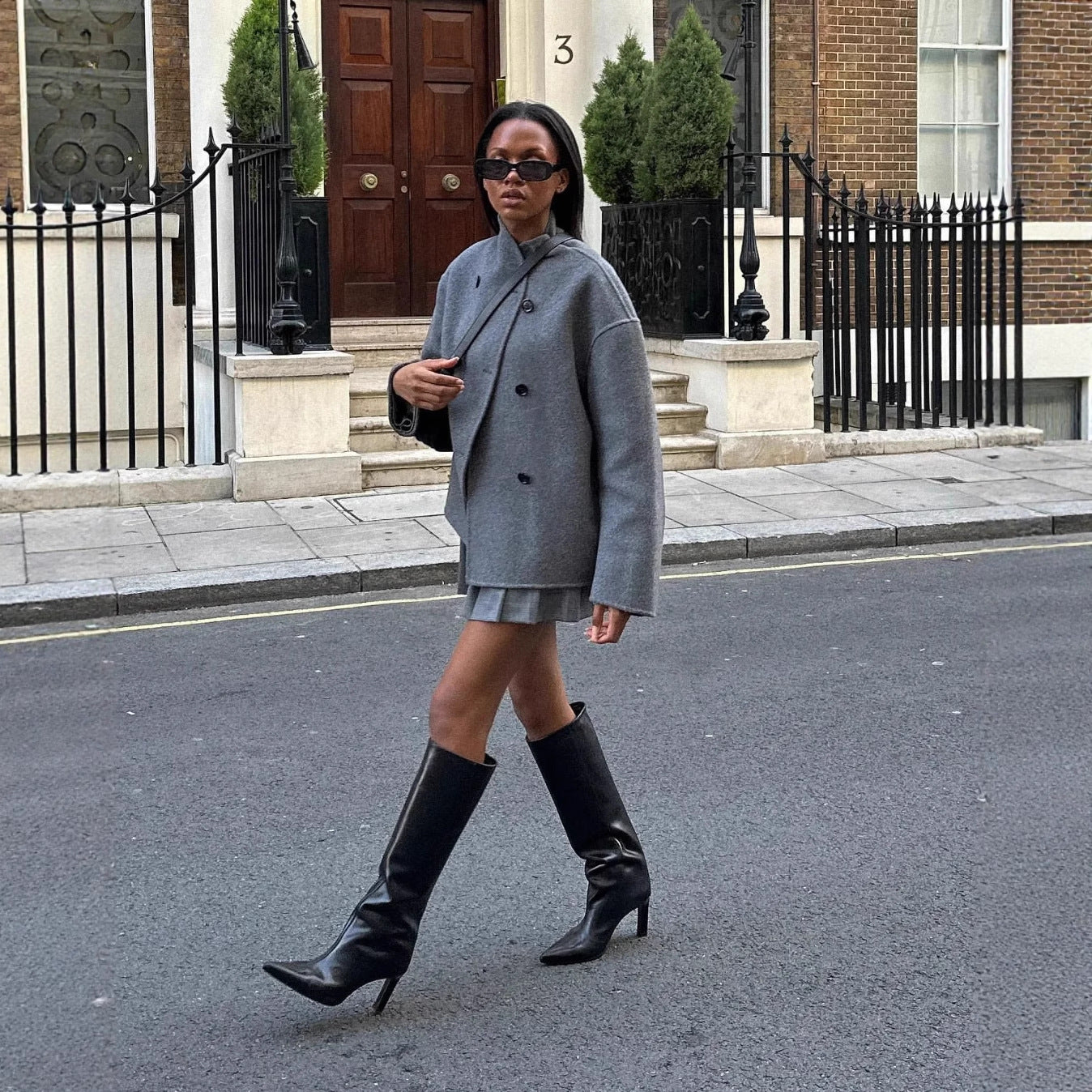 Dames élégant manteau en laine Chic und Stil