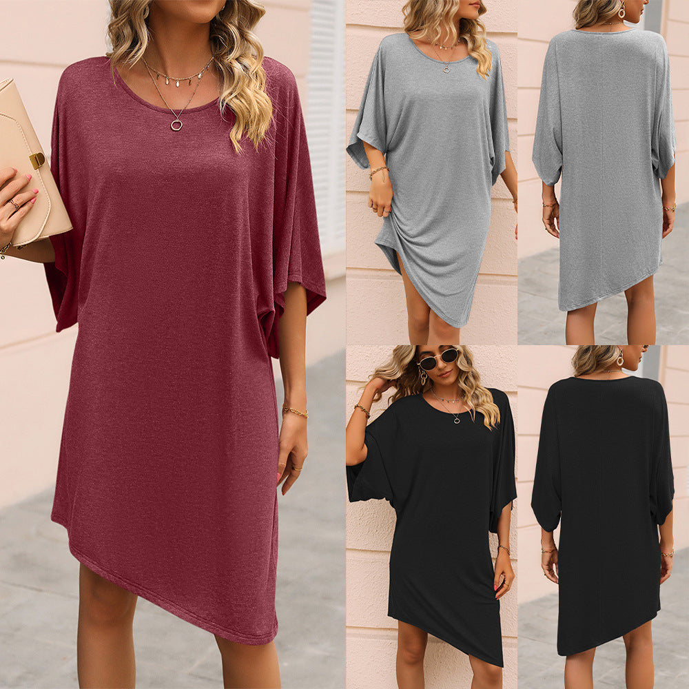 Robe tunique oversized décontractée pour femmes avec fentes latérales et design en jersey doux Chic und Stil