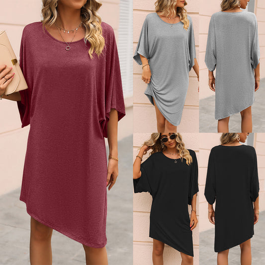 Robe tunique oversized décontractée pour femmes avec fentes latérales et design en jersey doux Chic und Stil