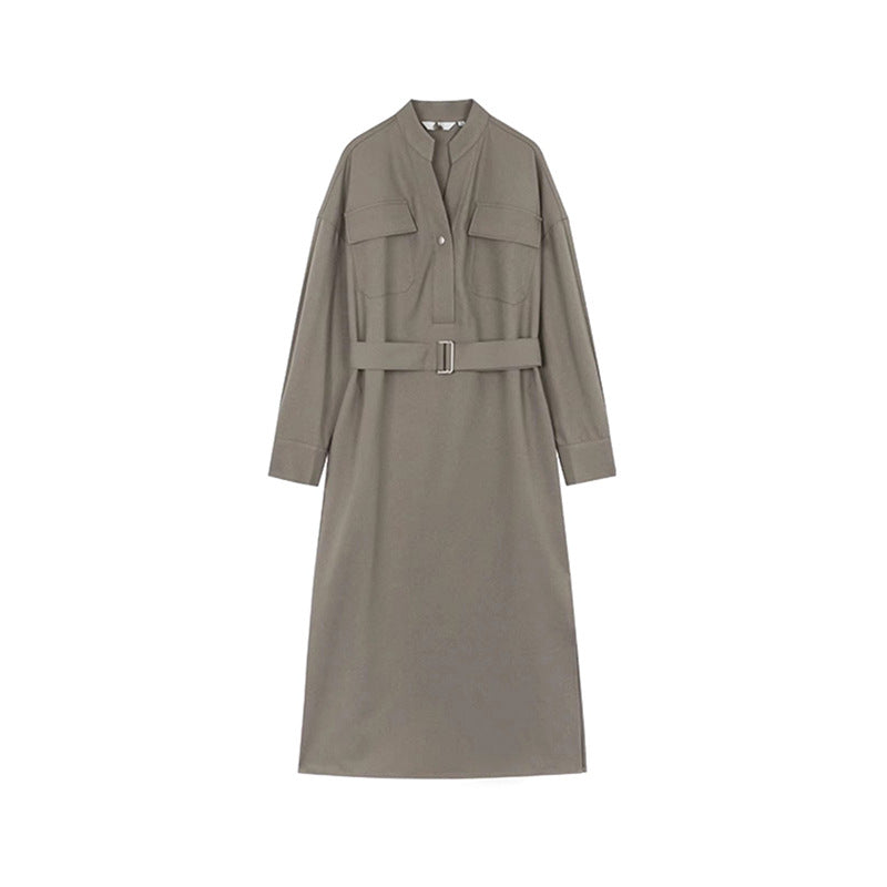 Robe chemise élégante ceinturée pour femmes Chic und Stil