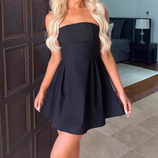 Robe mini off-shoulder pour femme avec jupe volumineuse et élégantes fronces Chic und Stil