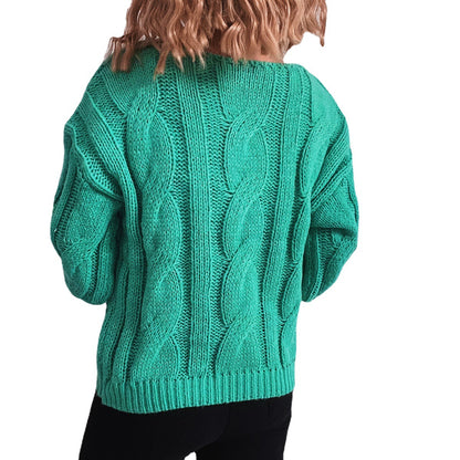 Pull-over en grosse maille pour dames avec un motif de torsades frappant et une coupe ample Chic und Stil