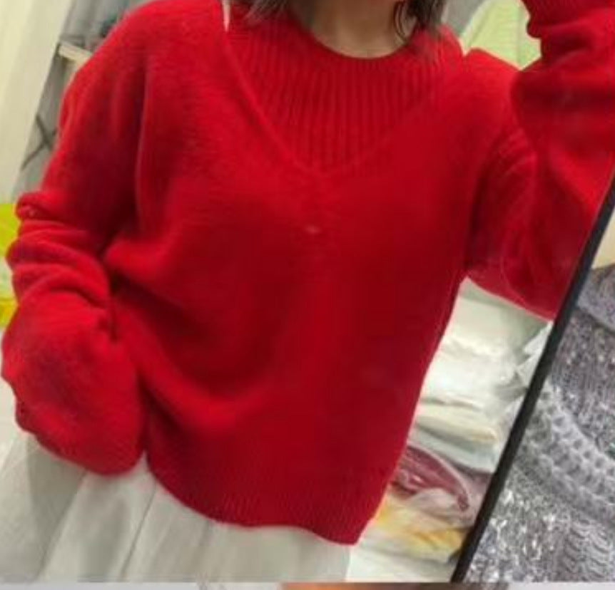 Pull en tricot décontracté pour dames Chic und Stil