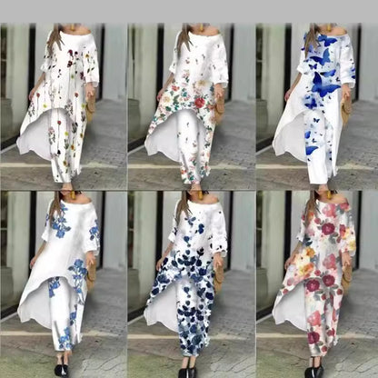 Robe maxi fluide pour femmes avec design floral Chic und Stil