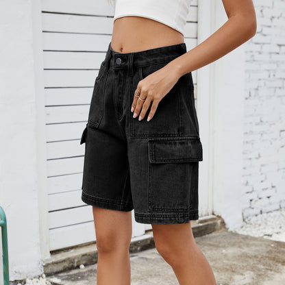 Shorts cargo femme avec poches latérales et taille haute Chic und Stil