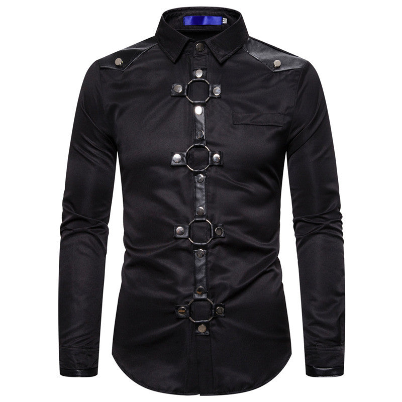 Chemise à manches longues moderne pour homme avec détail en anneau stylé Chic und Stil