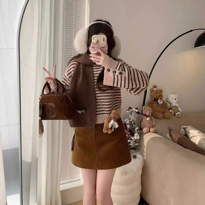 Pull en tricot pour femmes avec poche kangourou et coupe généreuse Chic und Stil
