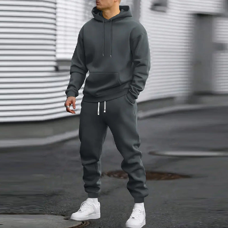 Men's Hooded Sports Tracksuit with Practical Pockets Chic and Style
