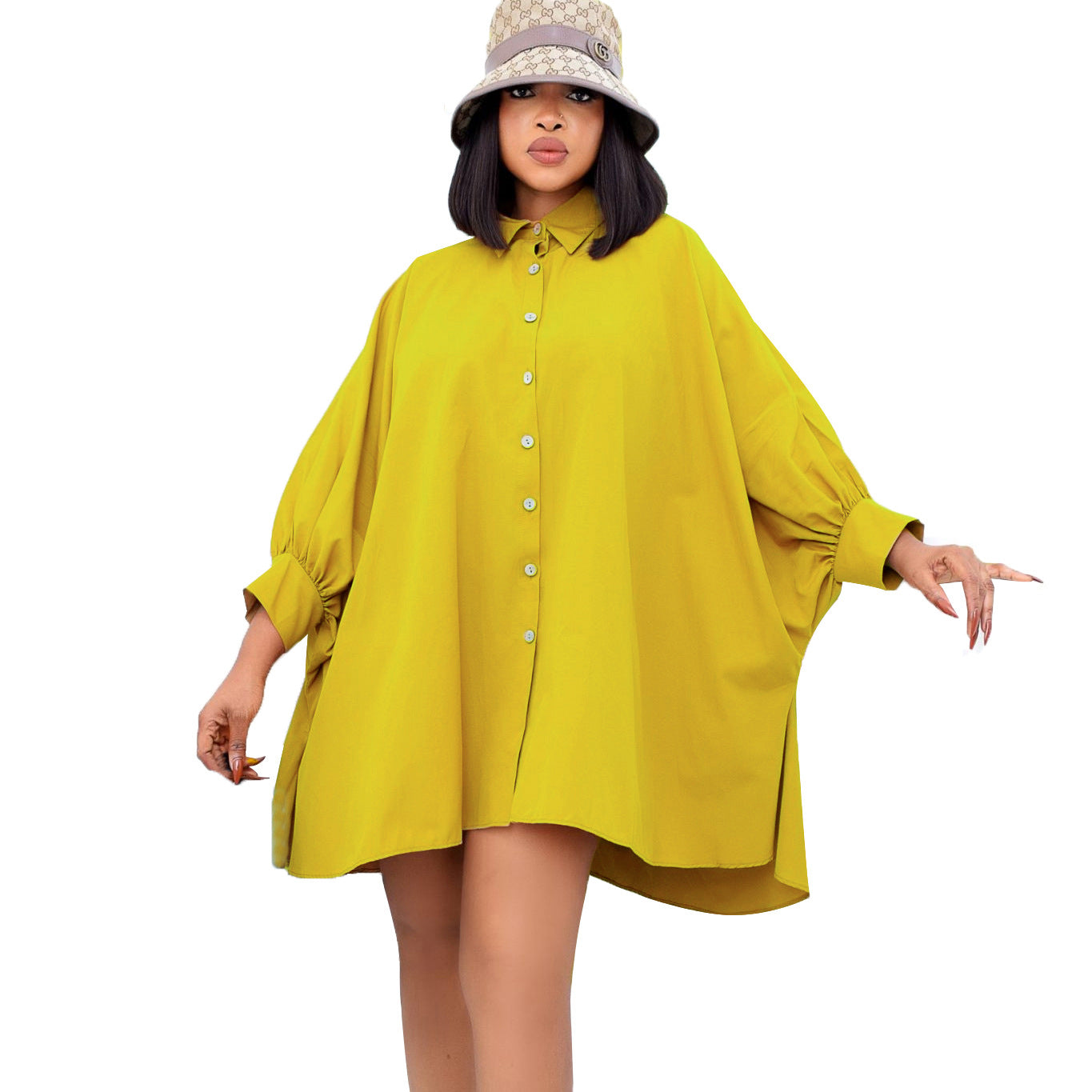 Chemise blouse oversize confortable pour femmes avec des manches en forme de ballon Chic und Stil