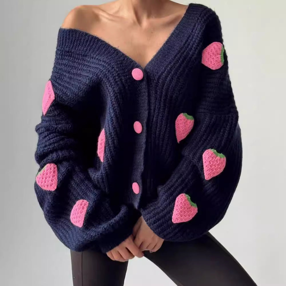Dame cardigan avec design d'application fruitée Chic und Stil
