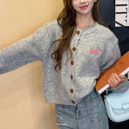 Dames Gilet en tricot décontracté avec détail de bouton Chic und Stil