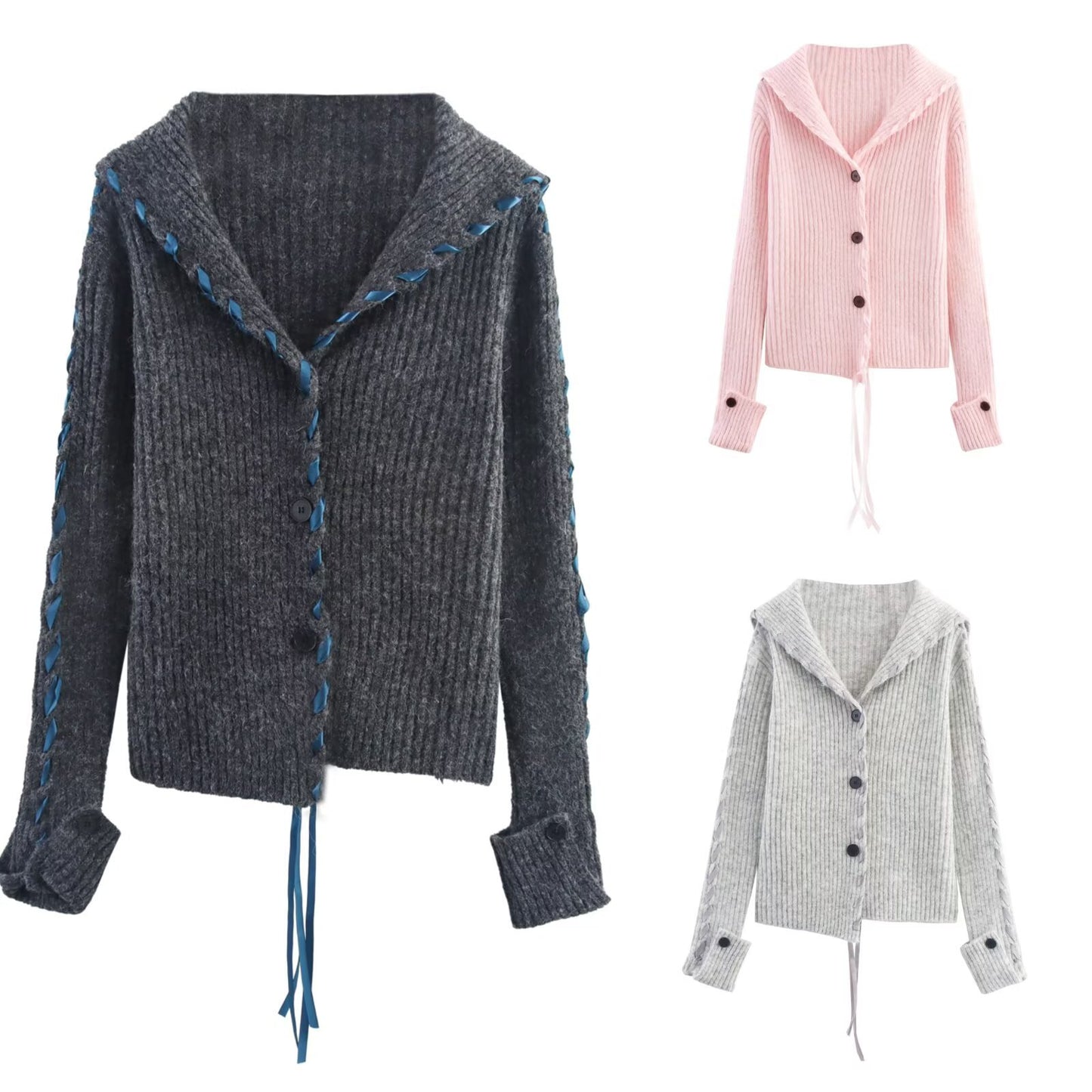 Dames cardigan avec détail de corde innovant Chic und Stil