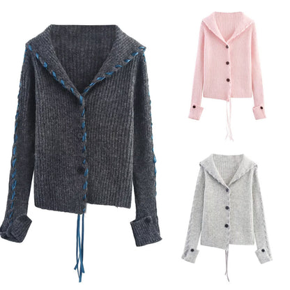 Dames cardigan avec détail de corde innovant Chic und Stil