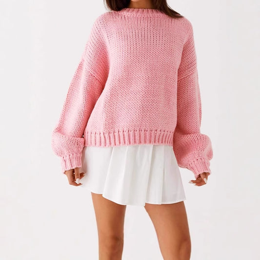 Dames Pull oversized confortable et stylé avec tricot structuré Chic und Stil
