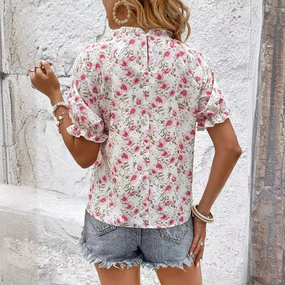 Blouse femme avec détails volantés et impression florale Chic und Stil